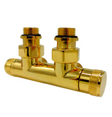 Узел нижнего подключения угловой SR Rubinetterie Tondera 1/2x3/4 золото 0699-1500D0E0