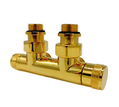 Узел нижнего подключения угловой SR Rubinetterie Tondera 1/2x3/4 золото 0699-1500D0E0