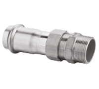 Пресс-фитинг из нержавеющей стали с наружной резьбой разборный Kromwell 22х1 KW.SP991002206