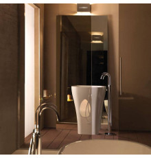 Раковина Kerasan Aquatech 60 см без отверстия с креплением и сифоном белый 374201