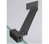 Угловой кронштейн Novellini 45 см для боковых стенок черный матовый R80LOU450-H