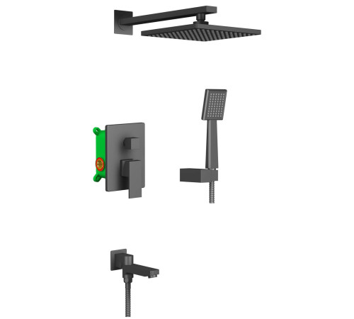 Набор для комплектации ванны 4 в 1 Timo Selene черный SX-3069/03SM