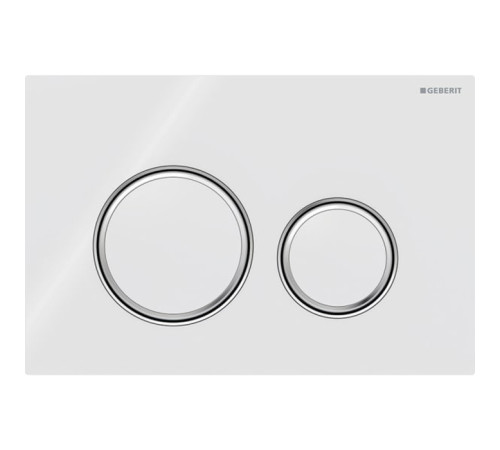 Клавиша смыва Geberit Sigma50 для двойного смыва круглая хром/белый 115.884.SI.1