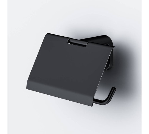 Держатель для туалетной бумаги AM.PM Joy с крышкой черный A84341422