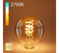 Филаментная светодиодная лампа Dimmable G95 5W 2700K E27 тонированная BLE2747