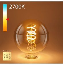 Филаментная светодиодная лампа Dimmable G95 5W 2700K E27 тонированная BLE2747