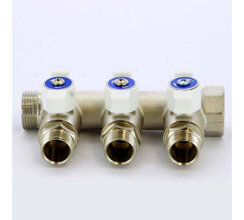 Коллектор с шаровыми кранами Uni-Fitt 3/4х1/2 3 выхода 40 мм 420N3230