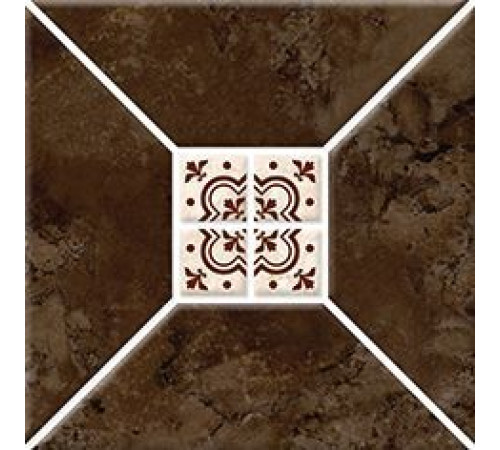 Плитка настенная Керамин Риальто 3Т тип 1 коричневая 20х20 см х9999211228