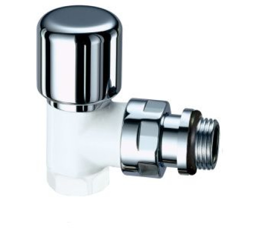 Вентиль термостатический угловой FAR TopFAR 1/2 ВР EPDM серебро-белая эмаль FL 0149 12P