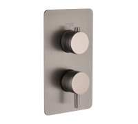 Смеситель термостатический встраиваемый Boheme Cell на 2 потребителя с внутренней частью gun metal 135-2-GM