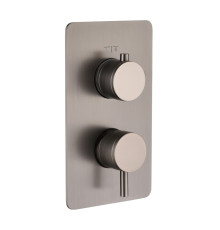 Смеситель термостатический встраиваемый Boheme Cell на 2 потребителя с внутренней частью gun metal 135-2-GM