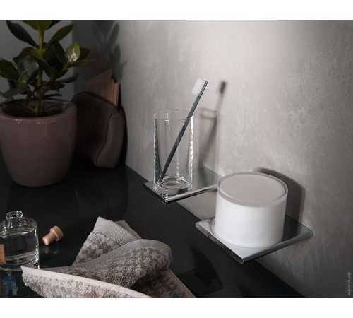 Держатель стакана со стаканом KEUCO Edition 400 хром 11550 019000