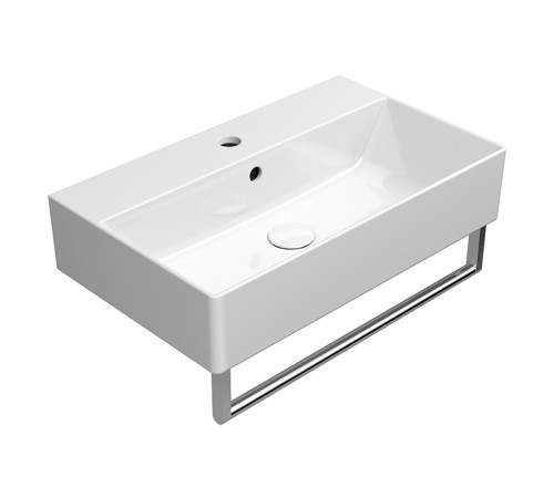 Раковина накладная/подвесная GSI Kube X 600х370 мм с 1 отверстием под смеситель белая 9454111_УЦ