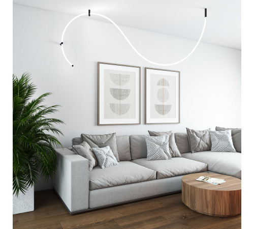 Гибкий неон 336 Led 12 Вт IP20 4200K Full light круглый дневной белый, 3 м 24V 12W 336Led 2835 IP20