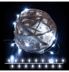 Гирлянда нить quotРосаquot белый на батарейках 3м IP20 400-006 белый 3м IP20