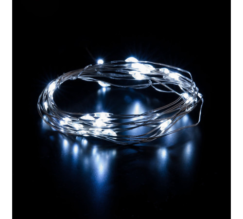 Гирлянда нить quotРосаquot белый на батарейках 3м IP20 400-006 белый 3м IP20