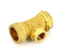 Тройник обжимной с внутренней резьбой Tiemme 28х1/2х28 1000101