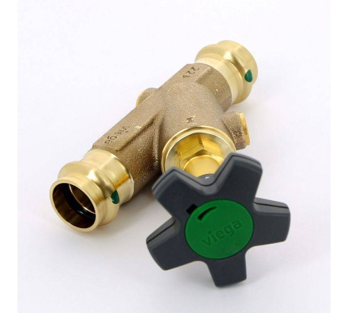 Вентиль комбинированный бронзовый Viega Easytop Basic CRV 22 мм 757212
