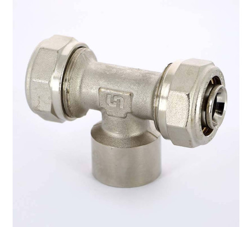Тройник обжимной Uni-Fitt никелированный 26х1х26 ВР 667N8480