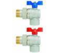 Кран шаровой угловой Giacomini Evolution 1 ВР x 1 1/4 ВР с фитингом 6776R085