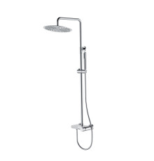 Душевая стойка Boheme Stick Spirale со смесителем и верхним душем 30 см хром 128-CRCR.4