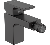 Смеситель для биде однорычажный Hansgrohe Vernis Shape со сливным гарнитуром черный матовый 71211670