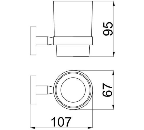 Стакан Allen Brau Priority белый/хром 6.31002-00