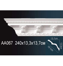 Карниз потолочный Perfect AA067 полиуретановый с рисунком AA067
