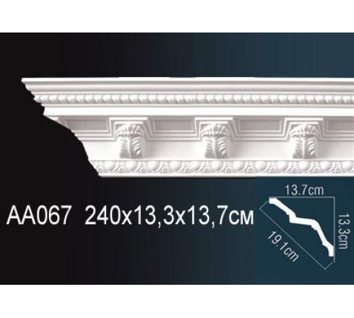 Карниз потолочный Perfect AA067 полиуретановый с рисунком AA067