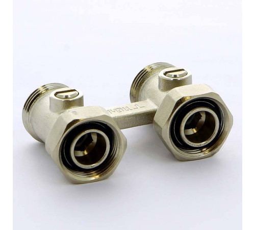 Узел радиаторный прямой Tiemme 3/4 x 3/4 x 18 со встроенными кранами 3390001