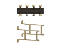 Коллектор распределительный Meibes до 3 отопительных контуров с кронштейнами ME 66301.21 RU