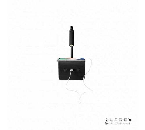 Бра с полкой iLedex Support 7031C BK