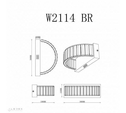 Накладной светильник iLedex Woodstock W2114 BR