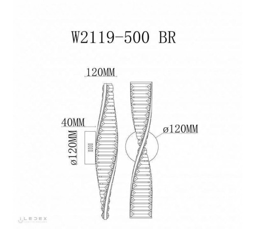 Бра iLedex Woodstock W2119-500 BR