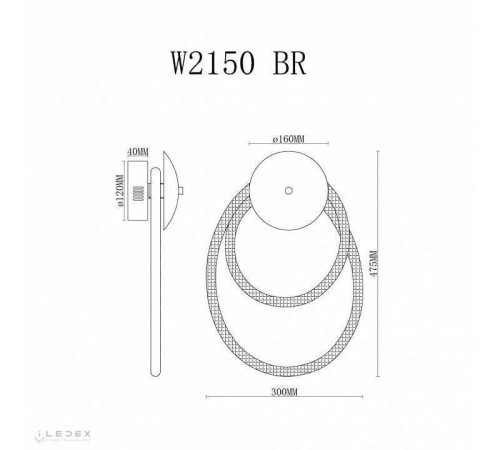 Бра iLedex Cross W2150 BR
