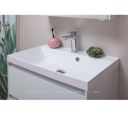 Тумба под раковину Aquanet Гласс 70 белый 00206700