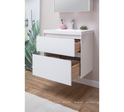 Тумба под раковину Aquanet Гласс 70 белый 00206700