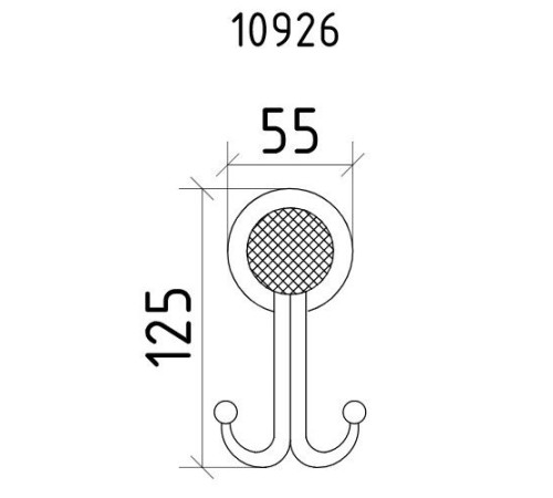 Крючок для ванной двойной Boheme Royal Cristal золото 10926-G