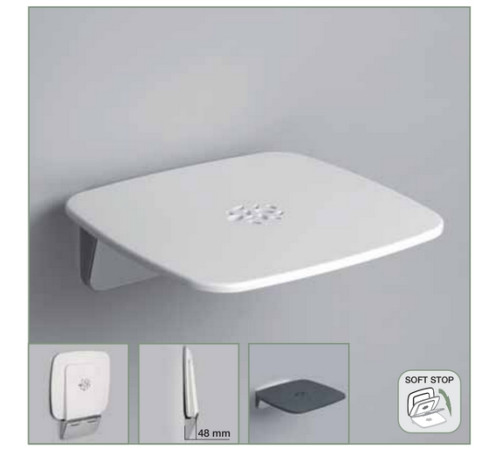 Сиденье для душа откидное Provex SERIE 300 хром/темно-серый 3020 SD 05 PM