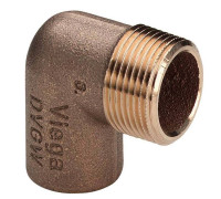 Угол 90° бронзовый Viega пайка-НР 22х1/2 136307