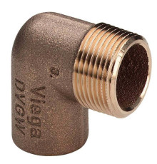 Угол 90° бронзовый Viega пайка-НР 22х1/2 136307