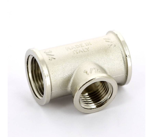 Тройник никелированный Tiemme 3/4x1/2x3/4 ВР-ВР-ВР 1500151
