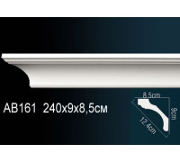 Карниз потолочный Perfect AB161 полиуретановый 65x65x2000 мм AB161
