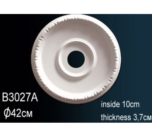 Розетка потолочная Perfect полиуретановая гладкая 330 мм B3027A