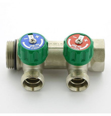 Коллектор с вентилями Uni-Fitt 1 НВ 2 выхода 3/4 EK 90° 50 мм 410N4320