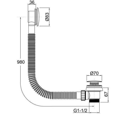 Слив-перелив для ванны Allen Brau Priority хром 5.31027-00