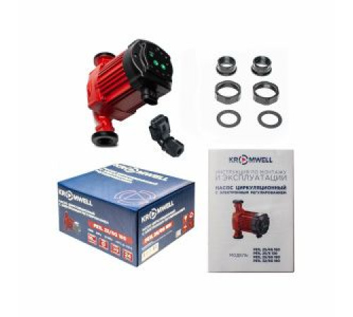 Насос циркуляционный Kromwell PE1L 25/6G 180 с частотным регулированием и гайками PE1L 25/6G 180