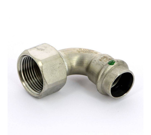 Угольник переходной Viega Sanpress Inox 90° 18х3/4 пресс-В нержавеющая сталь 437107