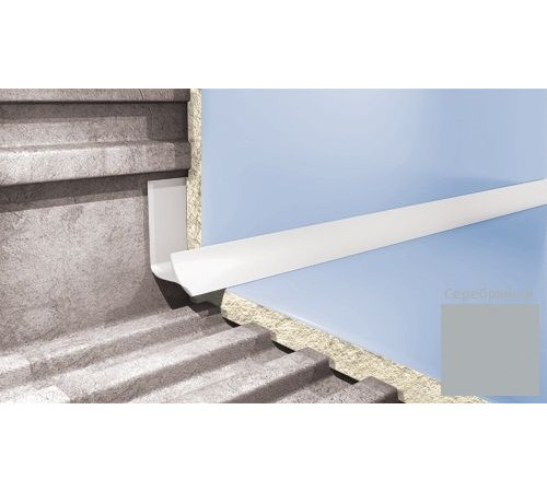 Профиль для плитки внутренний Cezar VD202 9 мм серебряный VD202