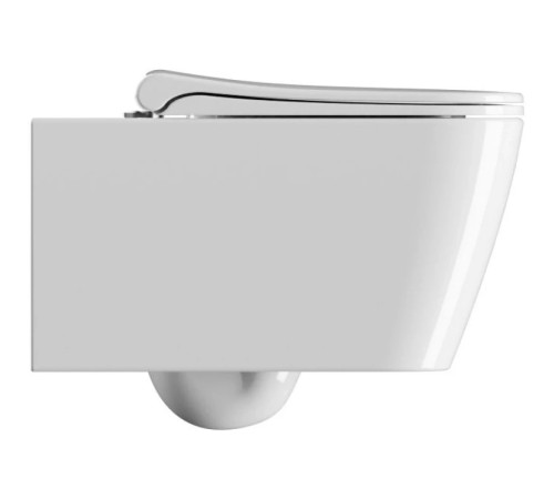 Унитаз подвесной безободковый GSI NUBES 9615FR511 550 мм х 350 мм, с креплением, цвет Белый глянцевый (старый артикул 961511 / 9615FR211)